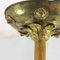Antique Spanish Ceiling Lamp with Silk Shades 8