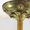 Antique Spanish Ceiling Lamp with Silk Shades, Image 8