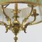 Antique Spanish Ceiling Lamp with Silk Shades 7