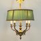 Antique Spanish Ceiling Lamp with Silk Shades 3