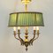 Antique Spanish Ceiling Lamp with Silk Shades, Image 3