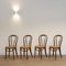 No. 18 Bentwood & Rattan Chairs, 1970s, Set of 4 2