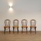 No. 18 Bentwood & Rattan Chairs, 1970s, Set of 4 1