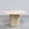 Round Modernist Travertine Dining Table, 1970s, Image 1