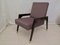 Mid-Century Italian Wood, Fabric, & Brass Lounge Chairs, 1950s, Set of 2 6