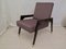 Mid-Century Italian Wood, Fabric, & Brass Lounge Chairs, 1950s, Set of 2, Image 6