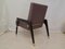 Mid-Century Italian Wood, Fabric, & Brass Lounge Chairs, 1950s, Set of 2 5