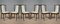 Italienische Stühle aus Mahagoni & Leder, 1950er, 6er Set 2