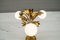Three-Light Gold Leaf Table Lamp by Hans Kögl, 1970s, Image 6