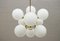 Orbit or Ceiling Lamp with 9 Opaline Glasses, 1960s 3