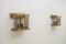 Brass and Smoked Glass Wall Lights from WKR, 1970s, Set of 2 2