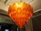 Orange Murano Glass Chandeliers, 1940s 6