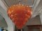 Orange Murano Glass Chandeliers, 1940s 1