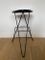 Red Tripod Side Table with Newspaper Rack, 1950s 5