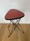 Red Tripod Side Table with Newspaper Rack, 1950s, Image 3