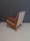 Mid-Century Sessel mit Gestell aus Holz & besticktem Samtbezug, 1950, 2er Set 4
