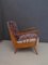 Mid-Century Sessel mit Gestell aus Holz & besticktem Samtbezug, 1950, 2er Set 6