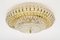 Mid-Century Modern Brass and Glass Stones Ceiling Lamp, Image 1