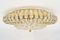 Mid-Century Modern Brass and Glass Stones Ceiling Lamp 5
