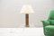Lámpara de mesa de cuero con motivo Maya de Kaiser Leuchten, años 60, Imagen 2