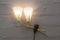 Mid-Century Wandlampe aus Messing & Glas mit 2 Leuchten, 1950er 2
