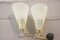 Mid-Century Brass and Glass Double Shade Wall Lamp, 1950s, Image 3