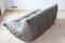 Vintage Elephant Grey Leather 3-Seat Togo Sofa by Michel Ducaroy for Ligne Roset 5