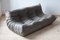 Vintage Elephant Grey Leather 3-Seat Togo Sofa by Michel Ducaroy for Ligne Roset 10
