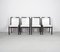 Chaises Cavour Noires et Blanches par Vittorio Gregotti pour Poltrona Frau, 1980s, Set de 4 2