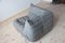 Vintage Elephant Grey Leather Togo Corner Chair by Michel Ducaroy for Ligne Roset 11