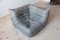 Canapé d'Angle Togo Vintage en Cuir Gris par Michel Ducaroy pour Ligne Roset 2