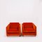 Orange Velvet Cube Chairs by Milo Baughman, 1960s, Set of 2 2