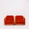 Sedie cubiche in velluto arancione di Milo Baughman, anni '60, set di 2, Immagine 2