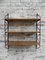 Vintage Belgian Wood & Steel Wall Shelves 1