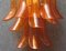 Wandlampe aus halbkreisförmigem orangenem Murano-Kunstglas von Mazzega, 1970er 2