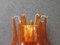 Lámparas de pared Semi Circle de cristal de Murano artístico naranja de Mazzega, años 70, Imagen 5