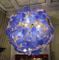 Lámpara de araña Sputnik Mid-Century de cristal de Murano, años 70, Imagen 6
