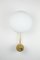 Brass & Opaline Glass Stella Baby Chrome Ceiling or Wall Lamp from Design for Macha, Image 1