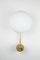 Stella Baby Chrome Decken- oder Wandlampe aus Messing & Opalglas von Design for Macha 1