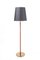 Skandinavische Mid-Century Stehlampe aus Teak & Messing, 1960er 3