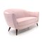 Canapé Mid-Century en Velours Rose, Italie, 1950s 9