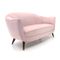Mid-Century Italian Pink Velvet Sofa, 1950s, Image 9