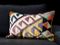 Pink, White, Blue, Yellow, & Brown Wool Boho Lumbar Kilim Pillow by Zencef, 2014 1