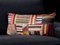 Black, Red, Brown, & White Patchwork Wool Lumbar Kilim Pillow by Zencef, 2013 1