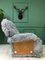 Vintage Sheepskin and Teak Saddle Armchair from G-Plan 11