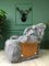 Vintage Sheepskin and Teak Saddle Armchair from G-Plan, Image 2