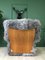 Vintage Sheepskin and Teak Saddle Armchair from G-Plan 9