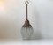 Lámpara colgante Art Déco en forma de alcachofa de latón y vidrio, años 30, Imagen 3