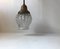 Lámpara colgante Art Déco en forma de alcachofa de latón y vidrio, años 30, Imagen 9