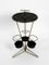 Mid-Century Modernist Perforated Metal Side Table with Bottle Holders 3